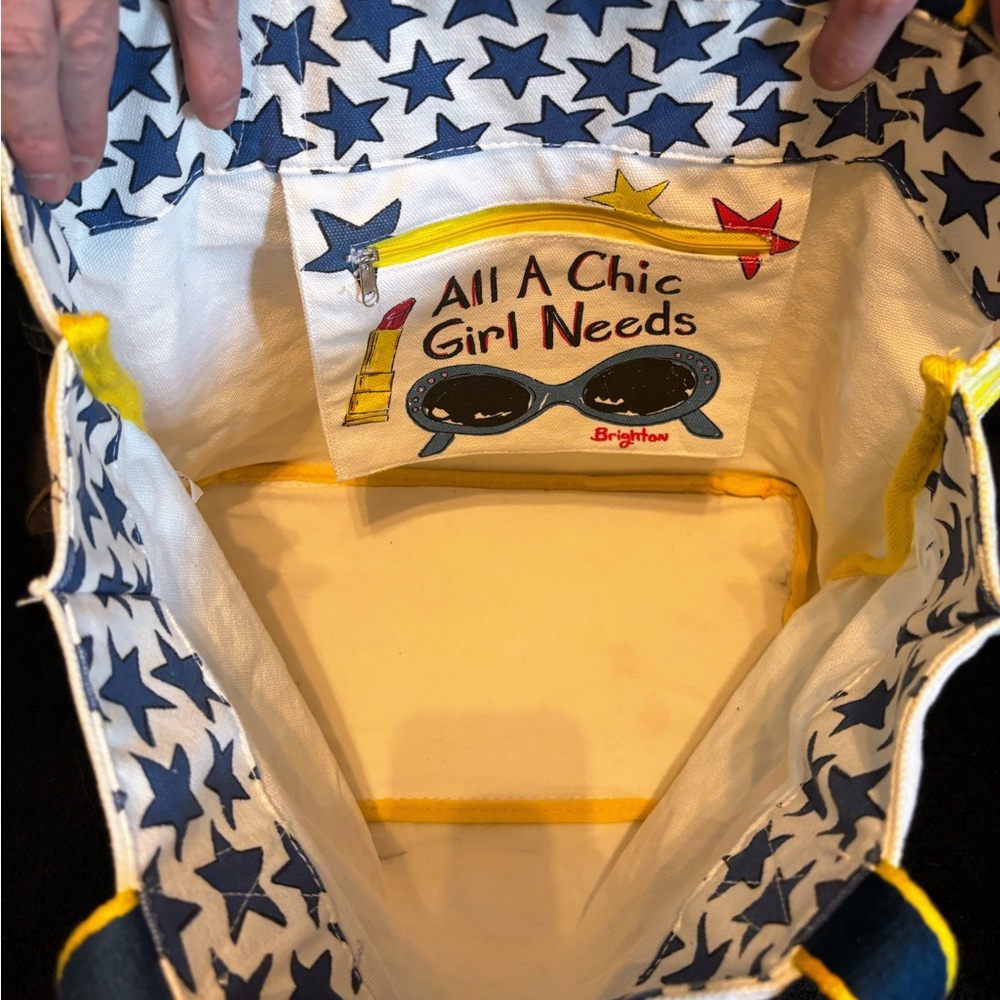 Brighton Canvas Tote Bag Chic Ahoy Nautical Theme Bag Shoulder Hand Painted - Picture 12 of 16